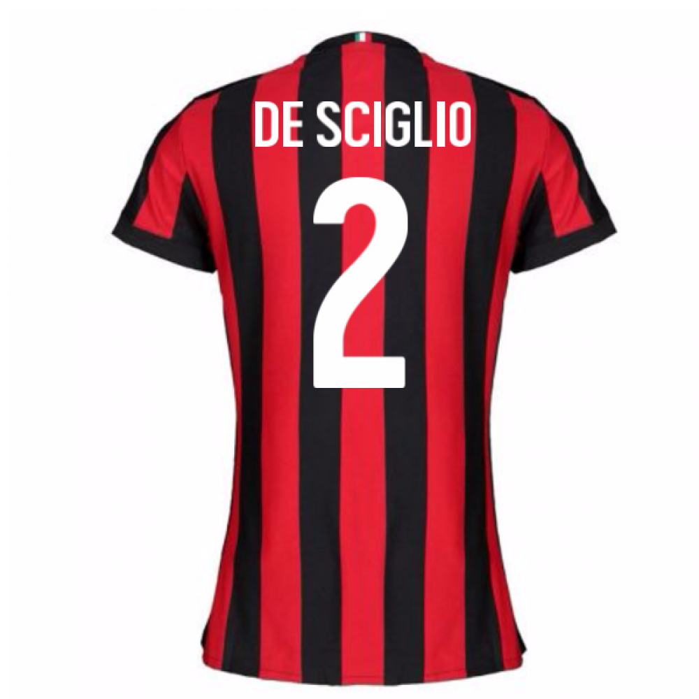 2017-2018 AC Milan Womens Home Shirt (De Sciglio 2)