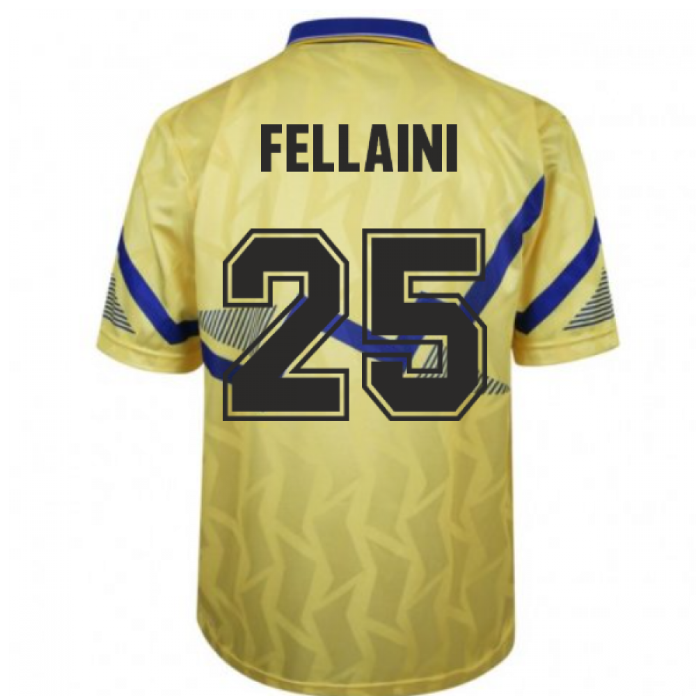 Everton 1990 Away Retro Football Shirt (FELLAINI 25)