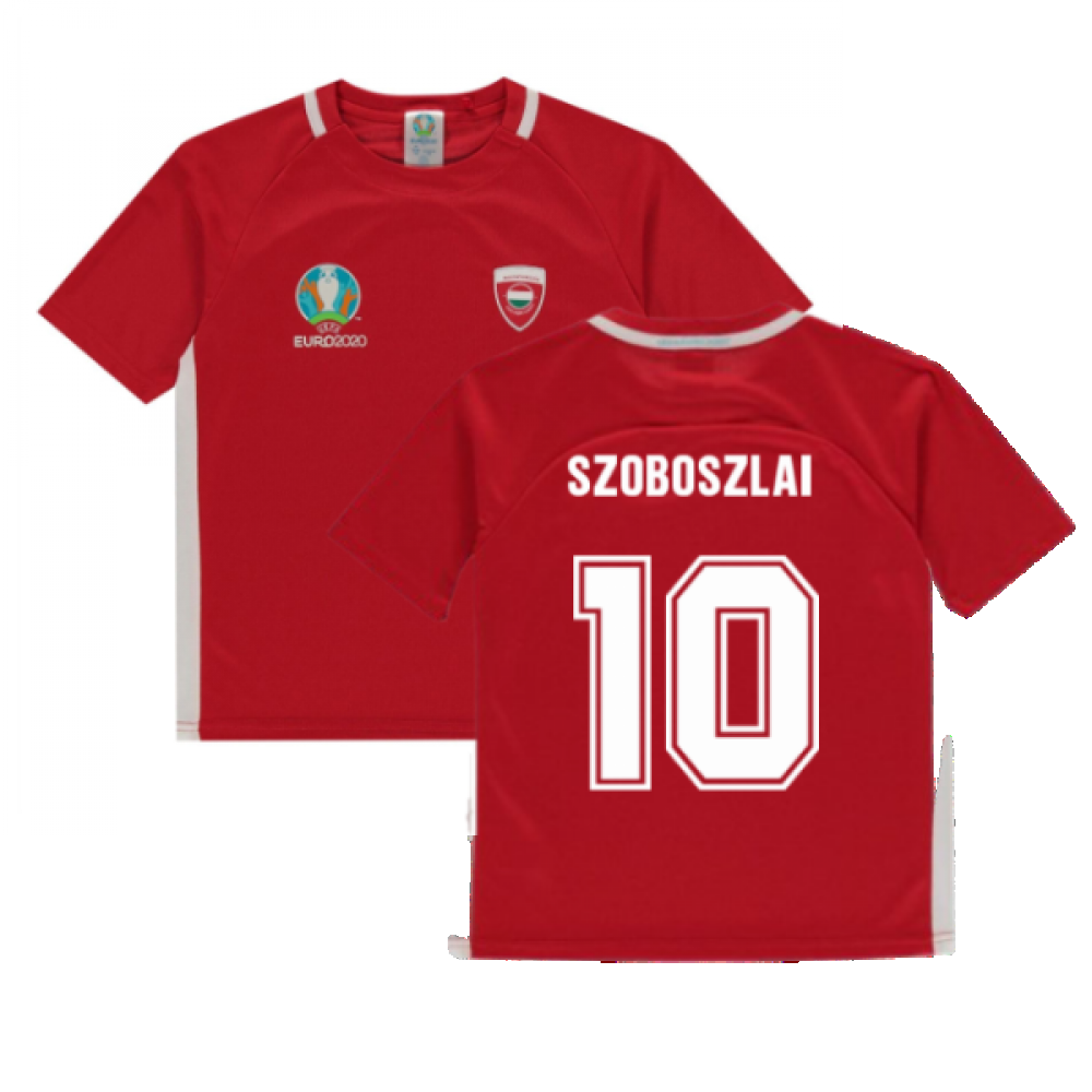 Hungary 2021 Polyester T-Shirt (Red) - Kids (Szoboszlai 10)