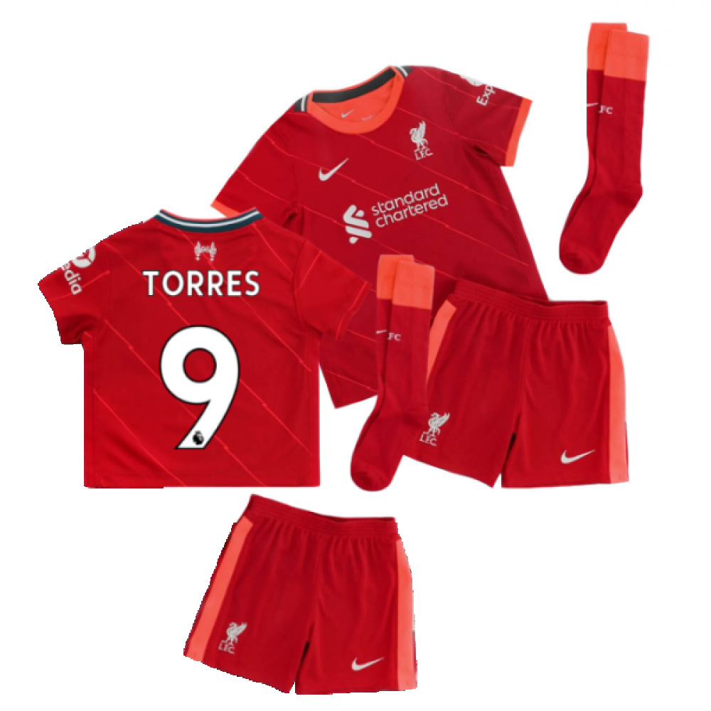 Liverpool 2021-2022 Home Little Boys Mini Kit (TORRES 9)