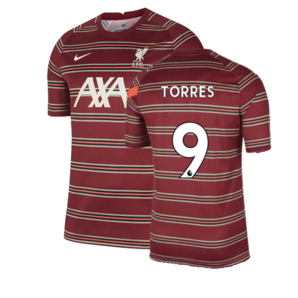 Liverpool 2021-2022 Pre-Match Training Shirt (Red) (TORRES 9)