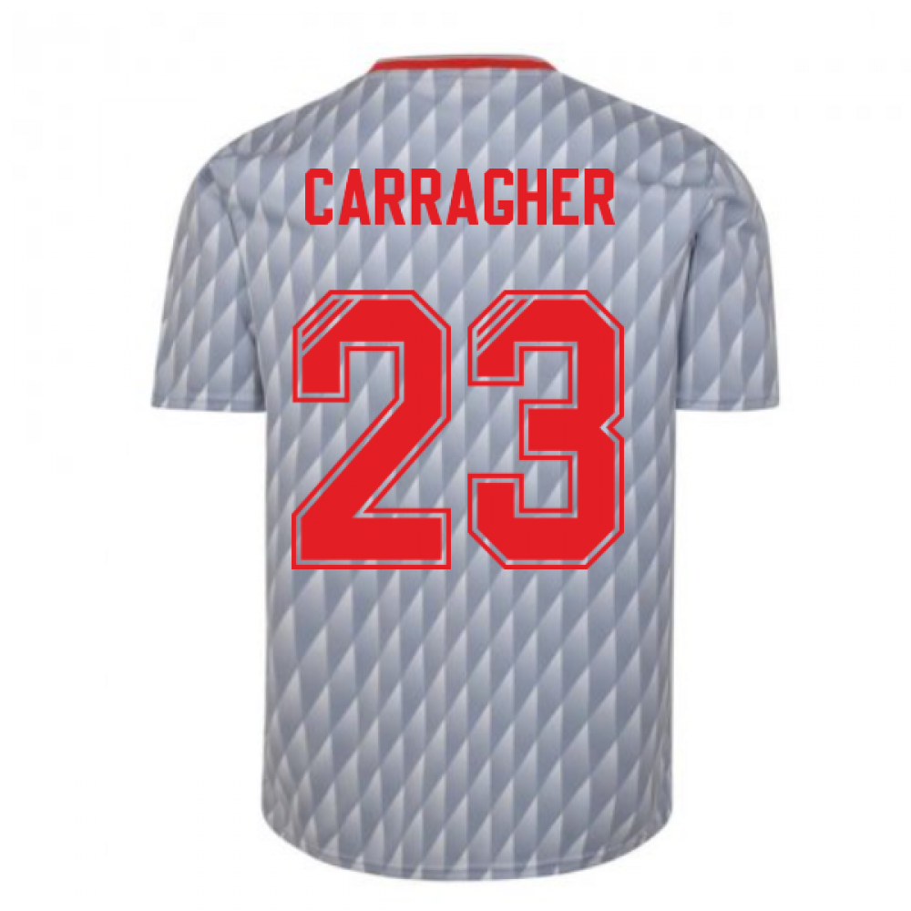 Liverpool FC 1990 Away Retro Football Shirt (CARRAGHER 23)