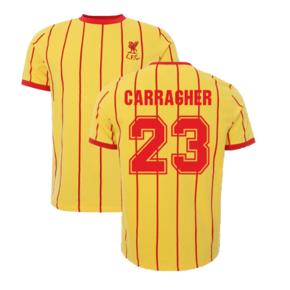 Liverpool Heritage 1982 Yellow Away Tee (CARRAGHER 23)