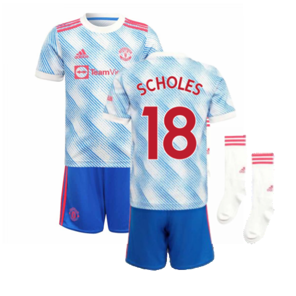 Man Utd 2021-2022 Away Mini Kit (SCHOLES 18)