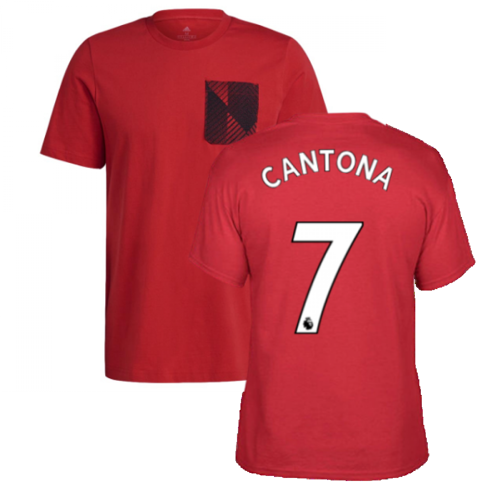 Man Utd 2021-2022 STR Graphic Tee (Red) (CANTONA 7)