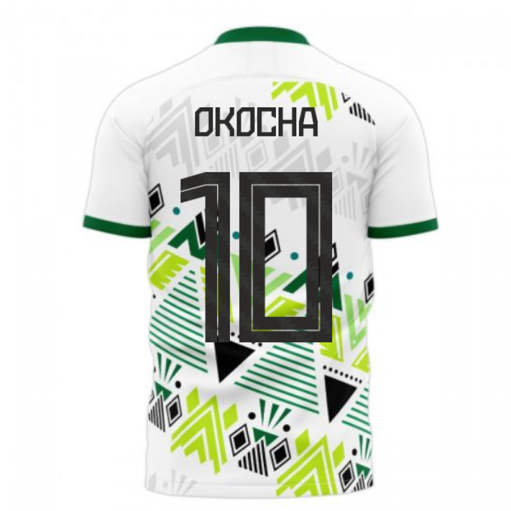 Nigeria 21 Away Concept Football Kit Libero Okocha 10 Nigeria21awaylibero 7258 62 56 Teamzo Com