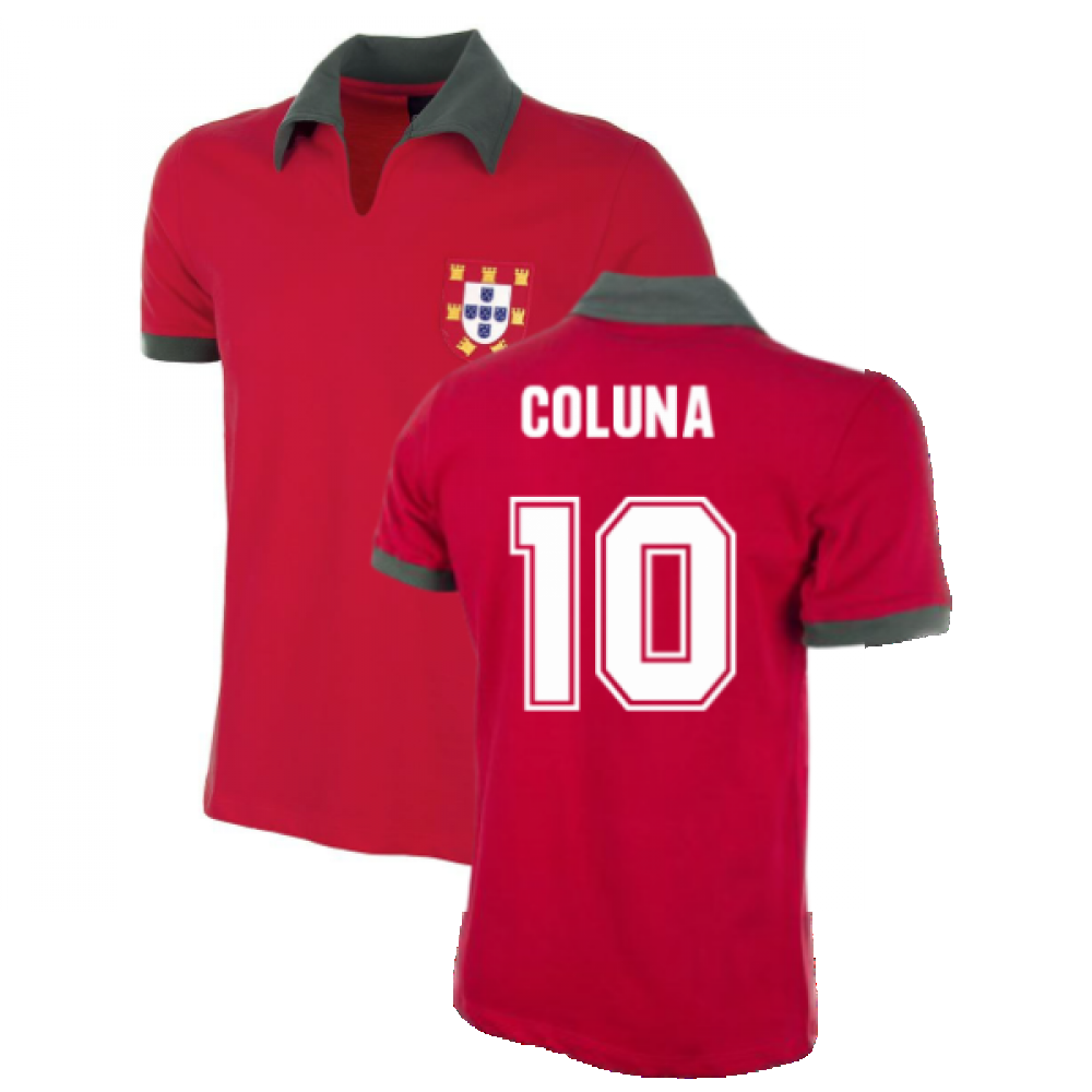 Portugal 1972 Short Sleeve Retro Football Shirt (Coluna 10)