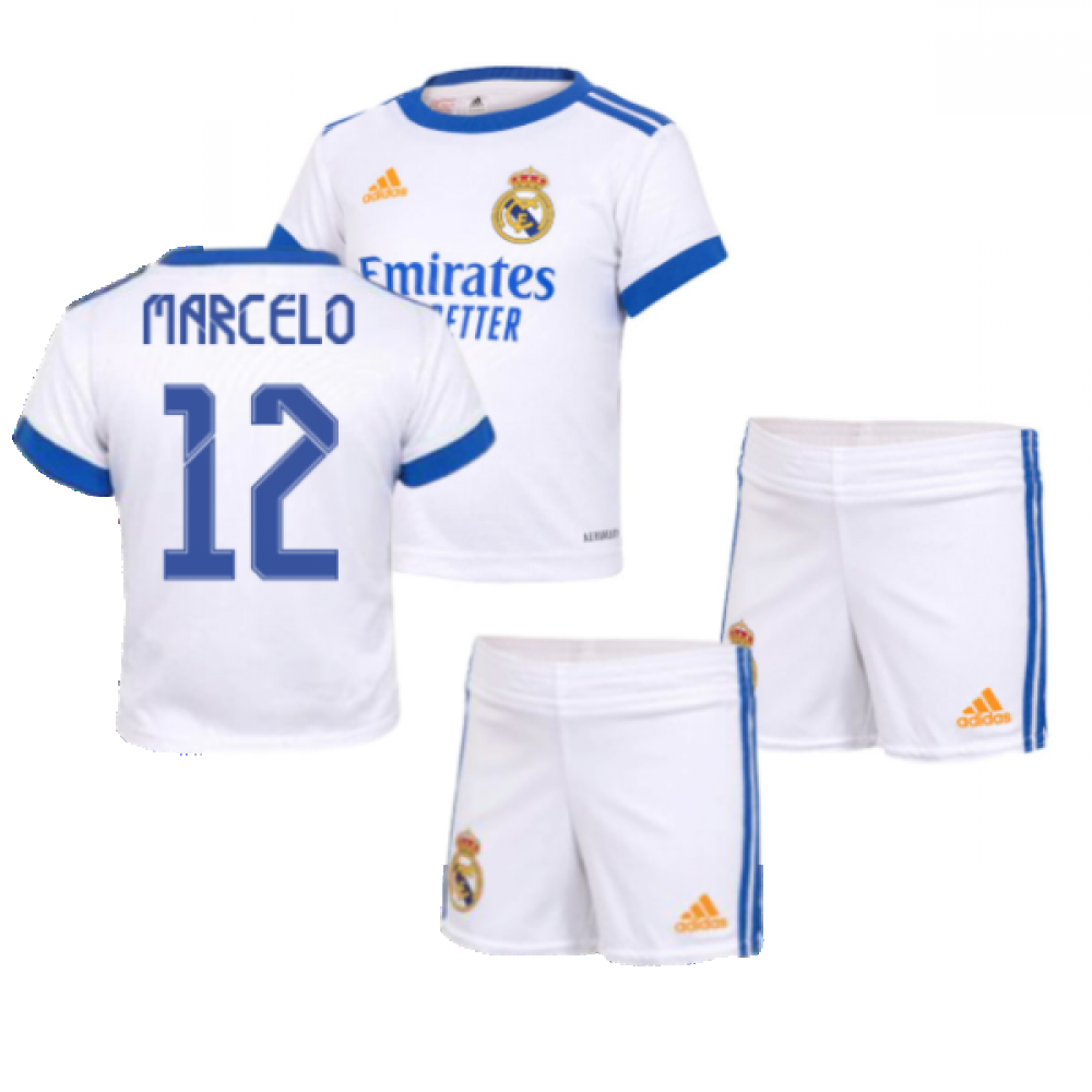 Real Madrid 2021 2022 Home Baby Kit Marcelo 12 Gr4016 213837 72 09 Teamzo Com