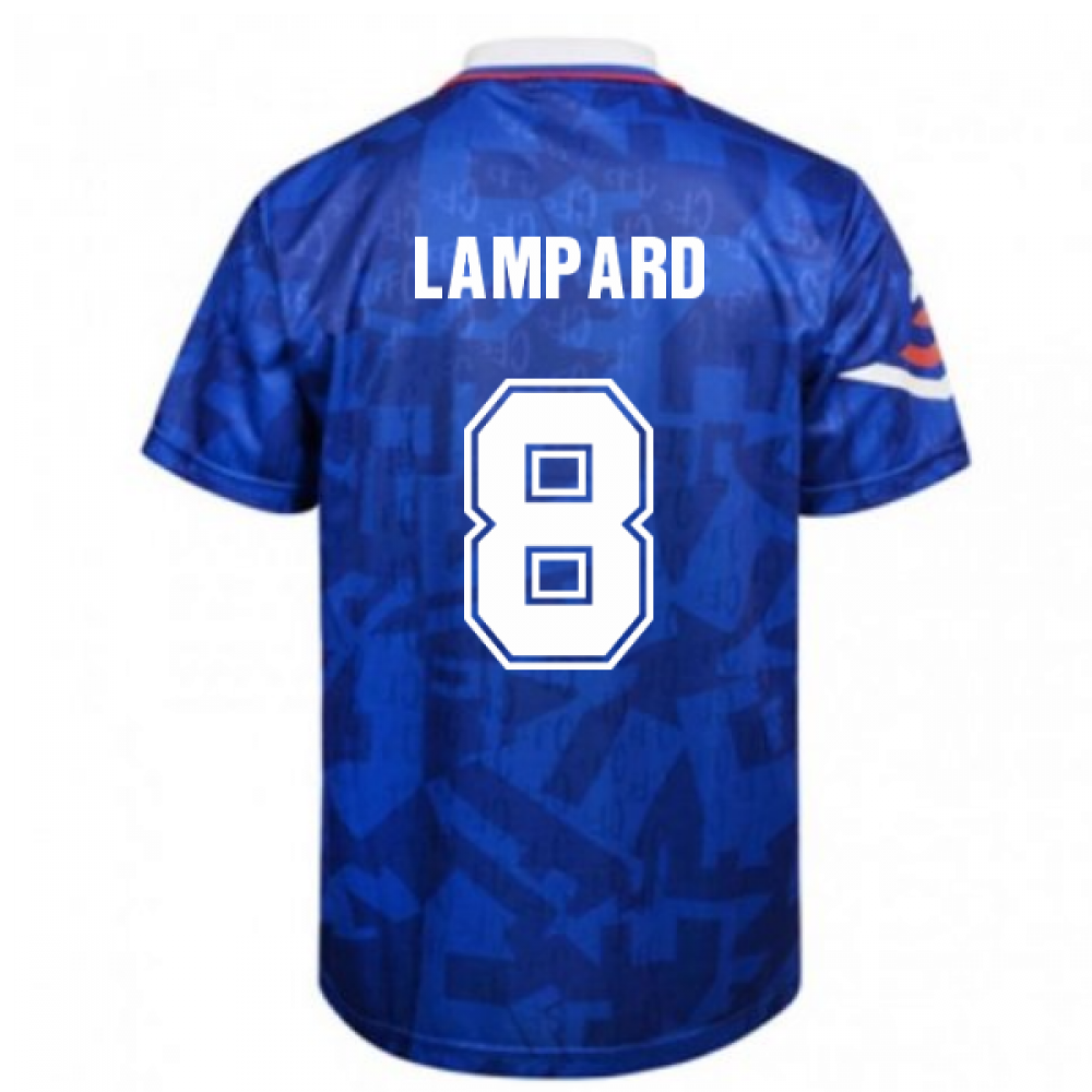 Score Draw Chelsea 1992 Retro Football Shirt (LAMPARD 8)