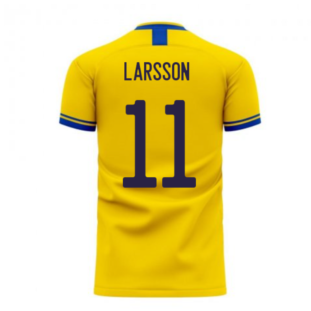 Sweden 2025-2026 Home Concept Football Kit (Libero) (LARSSON 11)