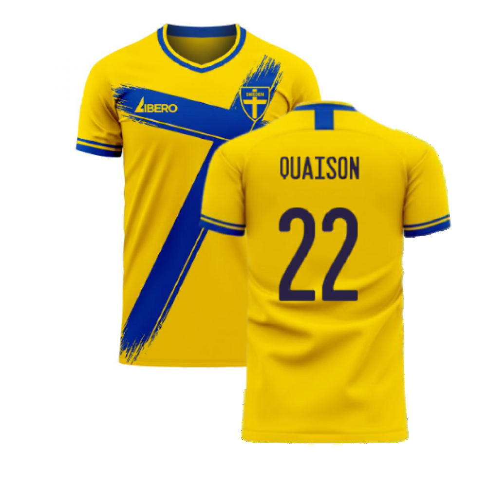 Sweden 2024-2025 Home Concept Football Kit (Libero) (QUAISON 22)