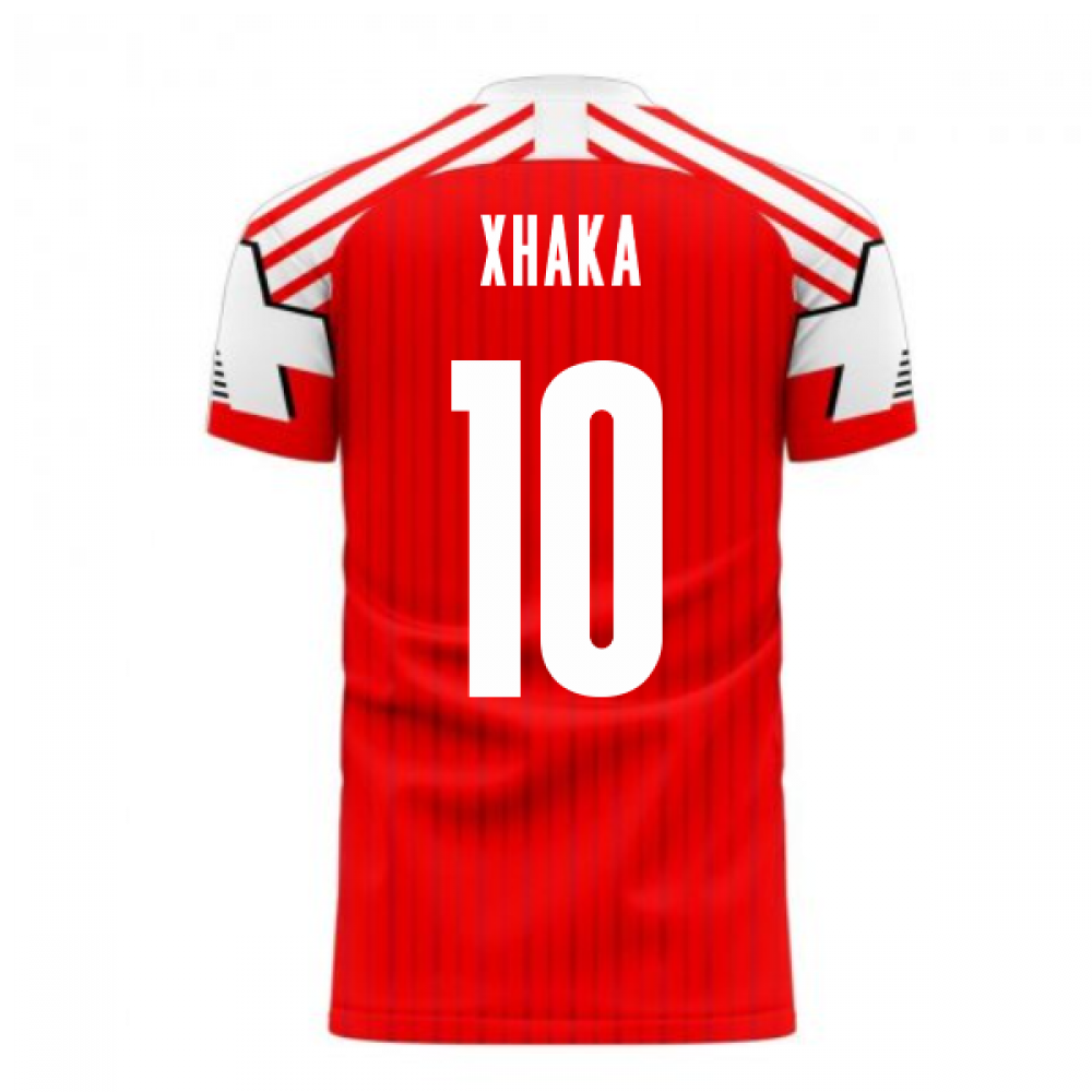 Switzerland 2024-2025 Retro Concept Football Kit (Libero) (XHAKA 10)