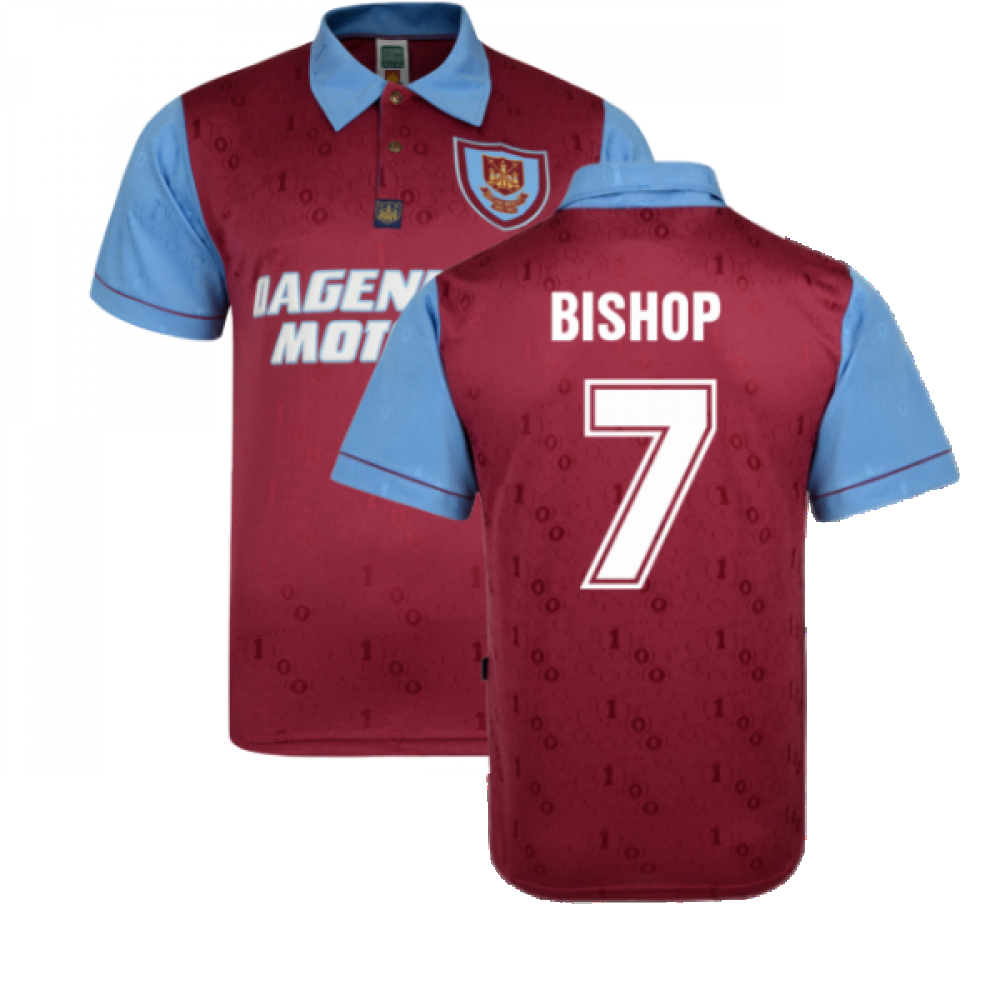 West Ham 1995-1996 Home Retro Shirt (Bishop 7)