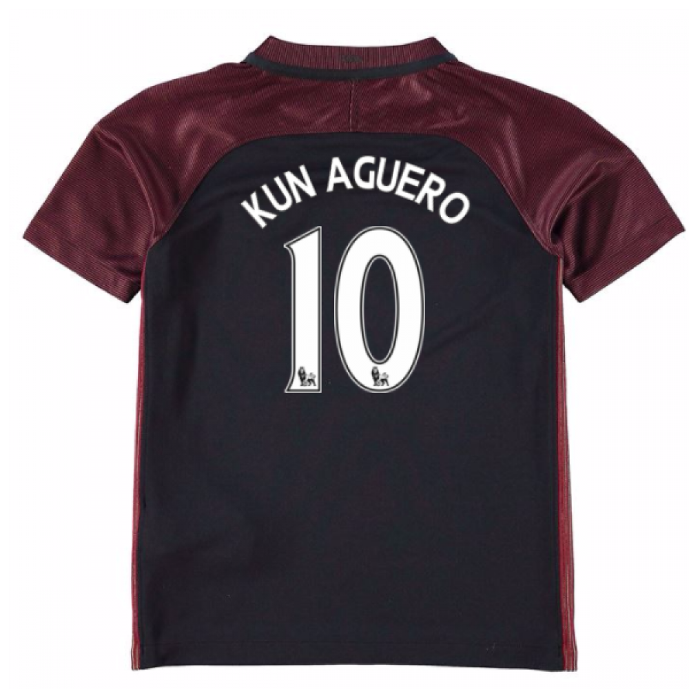 2016-17 Manchester City Away Mini Kit (Kun Aguero 10 ...