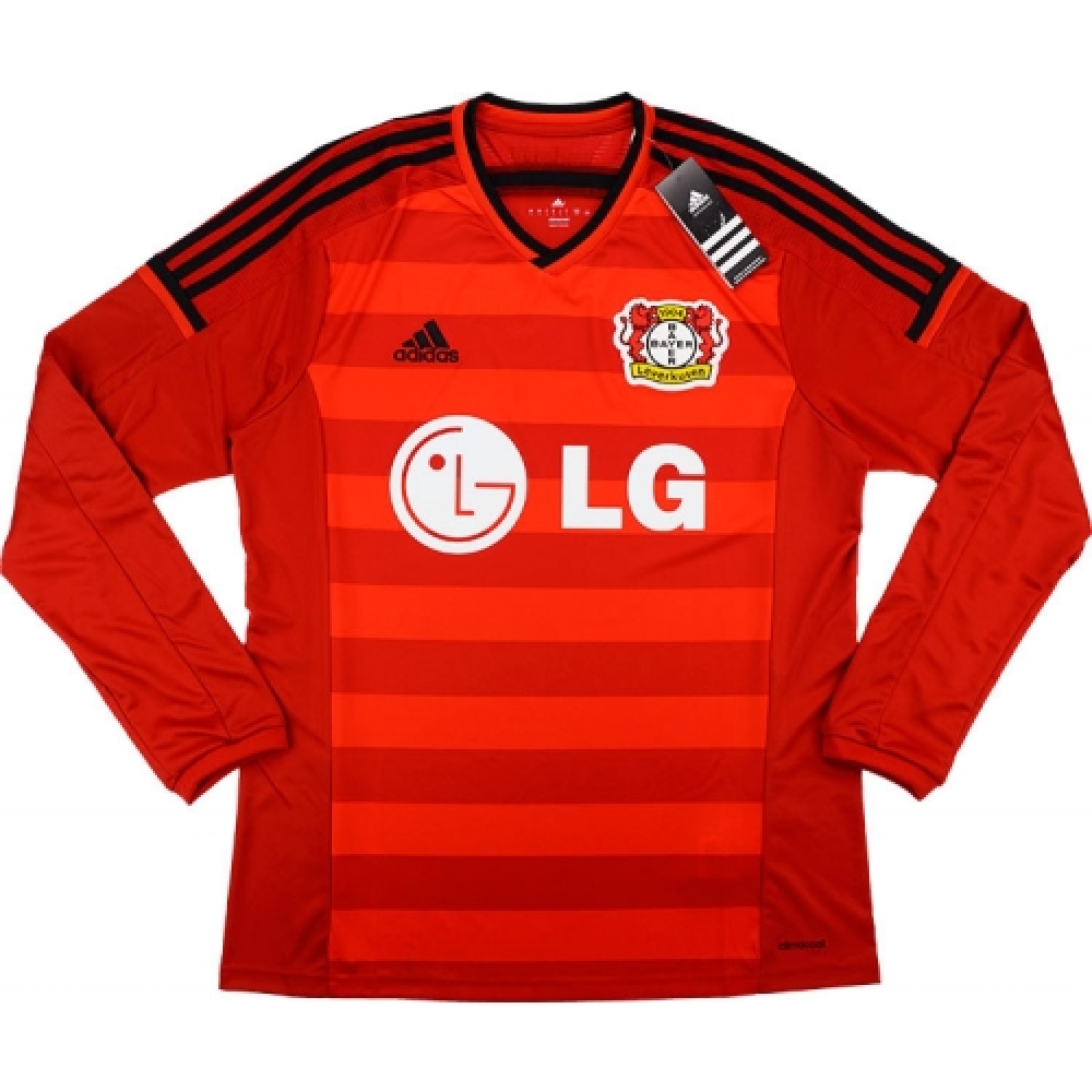Binnenwaarts Briesje levering 2014-15 Bayer Leverkusen Adidas Home Authentic Long Sleeve Football Shirt -  €74.00 Teamzo.com