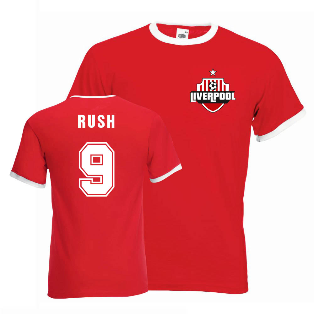 Ian Rush Liverpool Ringer Tee (red)