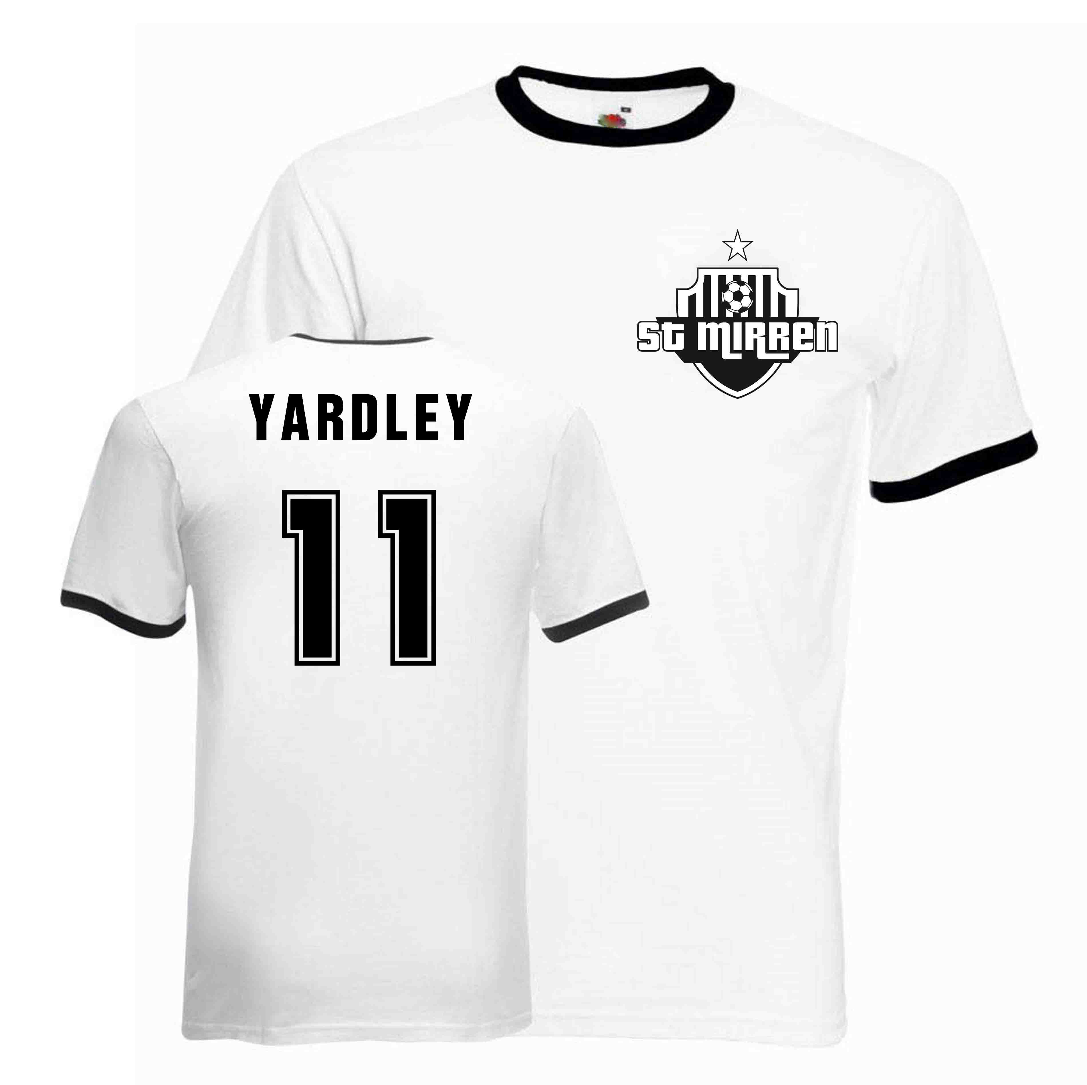 Mark Yardley St Mirren Ringer Tee (white-black)