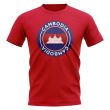 Cambodia Football Badge T-Shirt (Red)