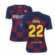 2019-2020 Barcelona Home Nike Ladies Shirt (VIDAL 22)