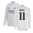 2020-2021 Real Madrid Long Sleeve Home Shirt (BALE 11)