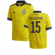 2020-2021 Sweden Home Adidas Football Shirt (Kids) (KULUSEVSKI 15)