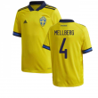 2020-2021 Sweden Home Adidas Football Shirt (Kids) (MELLBERG 4)