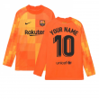 2021-2022 Barcelona Home Goalkeeper Shirt (Orange) (Your Name)