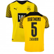 2021-2022 Borussia Dortmund Authentic Home Shirt (ZAGADOU 5)