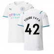 2021-2022 Man City Away Shirt (TOURE YAYA 42)