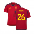 2022-2023 Spain Home Shirt (Kids) (Pedri 26)