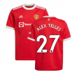 Man Utd 2021-2022 Home Shirt (Kids) (ALEX TELLES 27)