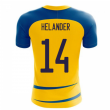 Sweden 2024-2025 Home Concept Football Kit (Airo) (HELANDER 14)