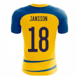 Sweden 2024-2025 Home Concept Football Kit (Airo) (JANSSON 18)