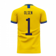 Sweden 2024-2025 Home Concept Football Kit (Libero) (OLSEN 1)