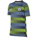 Man City 2018-2019 Pre-Match Training Shirt (Volt-blue)