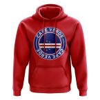 Cape Verde Football Badge Hoodie (Red)