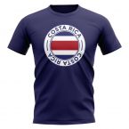 Costa Rica Football Badge T-Shirt (Navy)