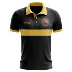 Papua New Guinea Concept Stripe Polo Shirt (Black)