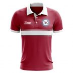 South Korea Concept Stripe Polo Shirt (Red)