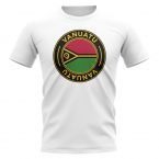 Vanuatu Football Badge T-Shirt (White)