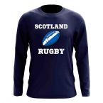 Scotland Rugby Ball Long Sleeve Tee (Navy)