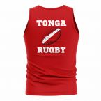 Tonga Rugby Ball Tank Top (Red)