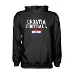 Croatia Football Hoodie - Black