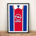 PSG 1995 Football Shirt Art Print