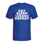 Eat Sleep Lukaku Repeat T-shirt (blue) - Kids