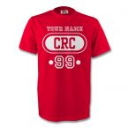 Costa Rica Crc T-shirt (red) Your Name