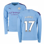 2019-2020 Manchester City Puma Home Long Sleeve Shirt (Parris 17)