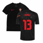 2020-2021 Portugal Pre-Match Training Shirt (Black) - Kids (DANILO 13)