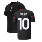 2021-2022 AC Milan Pre-Match Jersey (Black) (GULLIT 10)