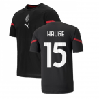 2021-2022 AC Milan Pre-Match Jersey (Black) (HAUGE 15)